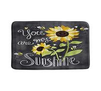 Zerbino Ingresso Sunflower You Are My Sunshine Sunflower Bee Zerbino Per Esterni Resistente Antiscivolo Asciugapassi Per Posteriori Porte Anteriori 40X60Cm