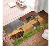 Zerbino Interno Farm With Deer Resistente Zerbino Per Esterni Antiscivolo Tappeto Ingresso Per La Casa Interno Posteriori 40X60Cm