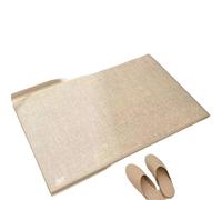 Zerbino intrecciato Tappeto da cucina in lino intrecciato, tappeto lavato, fondo in gomma, twill di, porta d'ingresso, lungo(Beige,60X120CM)