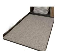 Zerbino intrecciato Tappeto da cucina in lino intrecciato, tappeto lavato, fondo in gomma, twill di, porta d'ingresso, lungo(Light gray,45X150CM)