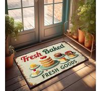 Zerbino invernale per esterni con dolci freschi: una collezione di torte gourmet, zerbino decorativo per casa, bar, cucina (40 x 60 cm)