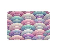 Zerbino Magic Fish Fishscale Pattern Robusto Zerbino Per Ingresso Lavabile Tappeto Porta Per Veranda Cucina Ufficio 60X40Cm