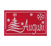 Zerbino Natale Asciugapassi Natalizio Ingresso Interno Esterno Antiscivolo Mod. AUGURI 45X75 (A)