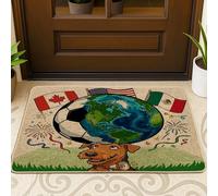 Zerbino nero con cane Airedale Terrier 2026, esterno interno, 63 x 43 cm, zerbino lavabile per esterni, per il giorno della partita, per festeggiare il cucciolo, piccolo sport, patio, garage, scarpe