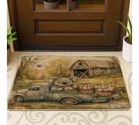 Zerbino nero con motivo koala pasquale primaverile per ingresso esterno interno 73 x 43 cm, zerbino ultra sottile per esterni, con stampa di scarpe da fattoria di campagna, tappeto per patio