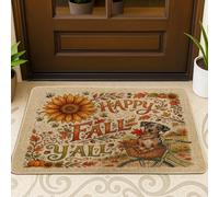 Zerbino nero con stampa ad acquerello, motivo: cane leopardo catahoulas, per esterni e interni, 63 x 43 cm, zerbino antiscivolo per esterni con bicicletta autunnale e girasole