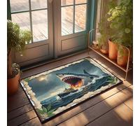 Zerbino Outdoor Jawsome: The Great Shark Attack Zerbino Decorazioni Camper per Interno Scarpe Divertenti (40 x 60 cm)