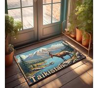 Zerbino Outdoor Mountain Majesty: una scena serena in Tagkistan zerbino decorazione camper per interni divertenti scarpe (50 x 80 cm)