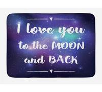 Zerbino Outer Space Background I Love You To The Moon And Back Tappetino Di Benvenuto Resistente Lavabile Tappeto Per Porte Anteriori Corridoio 40X60Cm