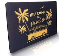 Zerbino Paradiso - zerbino interno porta Stuoia porta VW Bulli Floor Mat Benvenuti a Paradise Dirt Trap Mat Stilingo Stuoia d'ingresso Stuoia Campeggio Porta d'ingresso 70 x 50 cm
