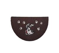 Zerbino per casa delle bambole, scala 1:24, marrone con mezza luna, cane e impronta di zampa