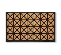 Zerbino per esterni Border Graphic - Tappeto antipolvere per esterni - Tappeto d'ingresso in gomma e polipropilene - Tappeto antiscivolo per porte 45 x 75 cm Natura grafica