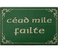 Zerbino per esterni Cead Mile Failte Zerbino irlandese Benvenuto Doomat Irish Blessing Zerbino regalo irlandese Regalo per la decorazione della casa Regalo di compleanno Tappeto fortunato Tappeto di