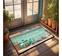 Zerbino per esterni Escape in Comfort: un accogliente zerbino per rifugio in cucina, tappetino di benvenuto per interni antiscivolo (50 x 80 cm)