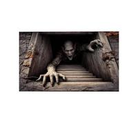 Zerbino per Halloween - antiscivolo assorbente | Tappeto con illusione | Dimensioni 60 x 40 cm, superfici che intrappolano l'umidità, design di facile manutenzione, accento festivo per pavimenti