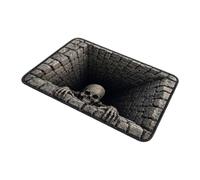 Zerbino per Halloween, con illusione ottica, tappeto antiscivolo | Zerbino versatile, motivo scheletro, divertente per casa, soggiorno, cucina, bagno, camera da letto, ingresso, veranda, patio