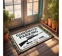 Zerbino per ingresso esterno, divertente cartello di parcheggio con messaggio razzista, zerbino decorativo per esterni e portico per porta d'ingresso (50 x 80 cm)