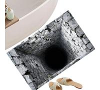 Zerbino Per Ingresso Esterno - Poliestere 24x16 Pollici Con Retro Antiscivolo, Design Basso Profilo Facile Da Pulire | Tappeto Da Pavimento Con Illusione Ottica, Per Camera Ďa , Studio, Divano,