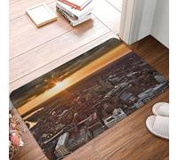 Zerbino per ingresso, zerbino per interni ed esterni, 24" x 16", antiscivolo, con immagine del tramonto sulla città di York, per ingresso, portico, lavanderia, bagno, camera da letto, tappeto per ingr