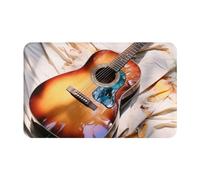 Zerbino per interni Acquarello Chitarra Acustica Zerbino per porta d'ingresso Tappetino antiscivolo Tappetino di benvenuto Lavabile 50,8 x 80 cm Tappeto per ingresso Tappeto super assorbente