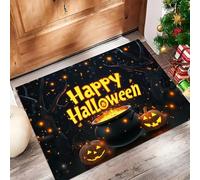 Zerbino Per Interni Alberi Strani 60 X 90 Cm Zerbino Antiscivolo Interno Tappetino Durevole Ultra Assorbente, Per Portico, Interno, Camera Da Letto, Soggiorno, Nero Zucca Malvagia