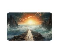 Zerbino per interni con divisioni sul sentiero del mare tappetini per porta d'ingresso antiscivolo tappetino di benvenuto lavabile 50,8 x 80 cm tappeti per ingresso tappeto super assorbente