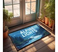 Zerbino per interni con luci alpine: Nature'S Serenity In The Mountains, zerbino divertente per esterni (40 x 60 cm)