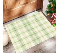 Zerbino Per Interni Griglia Lineare 40 X 60 Cm Zerbino Antiscivolo Interno Tappetino Durevole Ultra Assorbente, Per Portico, Interno, Camera Da Letto, Soggiorno, Verde Chiaro Fresco Semplice