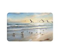 Zerbino per interni La spiaggia con uccelli marini tappetini per porta d'ingresso antiscivolo tappetino di benvenuto lavabile 50,8 x 80 cm tappeti per ingresso tappeto super assorbente