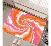 Zerbino per interni,modello vorticoso,adatto come tappeto da porta, tappetos da cucina, tappeto da bagno, tappetos abbinato,Disegno astratto, antiscivolo e lavabile, 60 x 90 cm