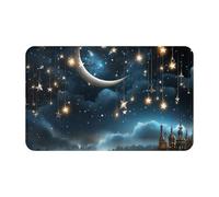 Zerbino per interni Nightsky appeso luna stelle zerbino esterno antiscivolo tappetino di benvenuto lavabile 50,8 x 80 cm tappeti per ingresso tappeto super assorbente