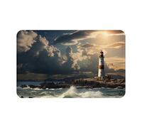 Zerbino per interni Old Lighthouse by The Sea Front Door Mats Outdoor antiscivolo tappetino di benvenuto lavabile 50,8 x 80 cm tappeti per ingresso tappeto super assorbente