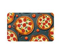 Zerbino per interni Pizza Food Zerbino per porta d'ingresso Tappetino antiscivolo per esterni Tappetino di benvenuto lavabile 50,8 x 80 cm tappeti per ingresso tappeto super assorbente