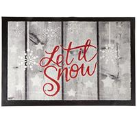 Zerbino per interni - tappetino antisdrucciolo lavabile - zerbino di alta qualità 40x60 cm design Let It Snow - zerbino per ingresso