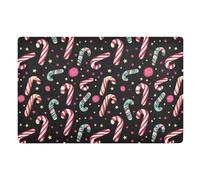 Zerbino Per Porta Candy Cane Christmas Resistente Tappeto Ingresso Lavabile Tappetino Entrata Per Cucina Corridoio Interno 60X40Cm