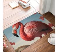 Zerbino per porta d'ingresso, 40,6 x 61 cm, per interni ed esterni, con fenicottero americano, tappetino per porta di benvenuto, patio, portico, ingresso