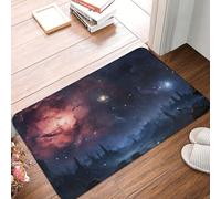 Zerbino per porta d'ingresso, 40,6 x 61 cm, tappetino per interni ed esterni, motivo: stelle notturne, tappetino per porta di benvenuto, patio, portico, ingresso