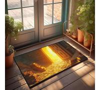 Zerbino per porta d'ingresso, divertente, con libri e monete dorate, per esterni, decorazione per la camera dei ragazzi (50 x 80 cm)