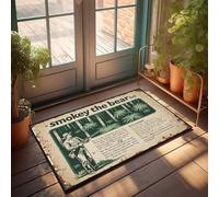 Zerbino per porta d'ingresso, grande Smokey The Bear: un poster vintage per la prevenzione degli incendi boschivi, decorazione per patio, esterni e ingresso di casa (40 x 60 cm)