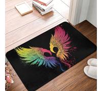 Zerbino per porta d'ingresso, per interni ed esterni, 40,6 x 61 cm, antiscivolo, con ali d'amore, tappetini per ingresso, assorbenti, resistenti allo sporco, per ingresso, interni, patio