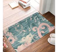 Zerbino per porta d'ingresso, per interni ed esterni, 40,6 x 61 cm, antiscivolo, per ingresso, note dei sogni, tappetini assorbenti e resistenti allo sporco, per ingresso, interni, patio