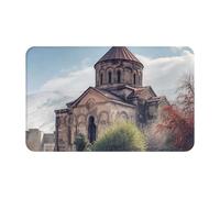 Zerbino per porta d'ingresso, per interni ed esterni, 50,8 x 80 cm, antiscivolo, lavabile, per chiesa armena, tappeto per ingresso, super assorbente