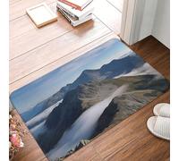 Zerbino per porta d'ingresso, per interni ed esterni, antiscivolo, con vette e creste, zerbino per ingresso interno ed esterno, portico, tappeto da bagno, 40,6 x 61 cm