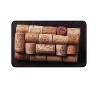 Zerbino per porta d'ingresso, per interni ed esterni, in sughero, facile da pulire, resistente alle macchie e allo sbiadimento, tappetino da bagno assorbente in flanella, 40 x 80 cm