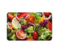 Zerbino per porta d'ingresso, per tutte le stagioni, resistente, per ingresso, zerbino a basso profilo, per vari tipi di insalate, tappetino assorbente e antiscivolo, 50,8 x 80 cm