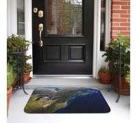 Zerbino per porta d'ingresso, tappetino di benvenuto per interni ed esterni, antiscivolo, con vista dallo spazio americano, tappetino per ingresso interno ed esterno, portico, tappeto da bagno, 40,6 x