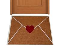 Zerbino per porta - Tappeto antiscivolo per esterni | Zerbino romantico, decorazione d'ingresso stagionale, tappeto con lettere a cuore per proprietari, famiglia, appartamento,