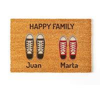 Zerbino personalizzato per l'ingresso di casa | Personalizza il tuo zerbino con tutta la tua famiglia | 70 x 40 cm | Perfetto come regalo | zerbini originali e divertenti in 100% fibra di cocco |