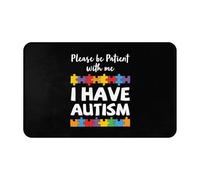 Zerbino Please Be Patient I Have Autism Robusto Zerbini Di Benvenuto Polvere Tappetino Per Porta Per Casa Cucina Camera 60X40Cm