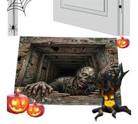 Zerbino Porta D'Ingresso Halloween Tappeto Interno Antiscivolo Illusione | Tappeto 60x40cm Illusione Abisso per Portico Ingresso Casa Appartamento Soggiorno Cucina Balcone Camera da Bagno S